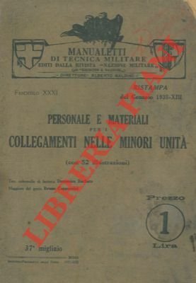 Personale e materiali per i collegamenti nelle minori unità.