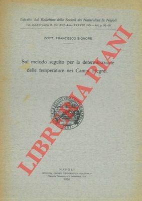 Sul metodo seguito per la determinazione dei Campi Flegrei.