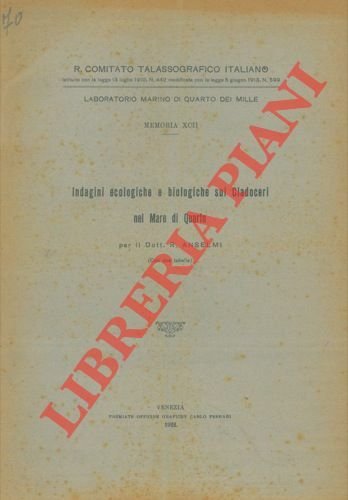 Indagini ecologiche e biologiche sui Cladoceri nel mare di Quarto.