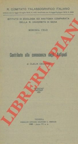 Contributo alla conosceza degli Anfipodi.