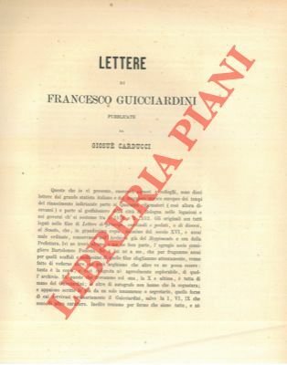 Lettere di Francesco Guicciardini | Immagine principale