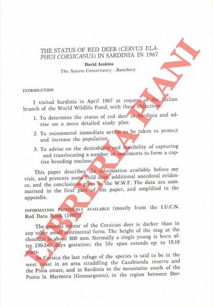 The status of red deer (Cervus elaphus corsicanus) in Sardinia …