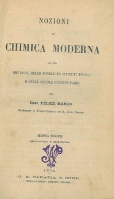 Nozioni di chimica moderna.