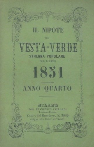 Il nipote del Vesta-Verde. Strenna popolare per l'anno 1848/1859. Anno … | Immagine principale