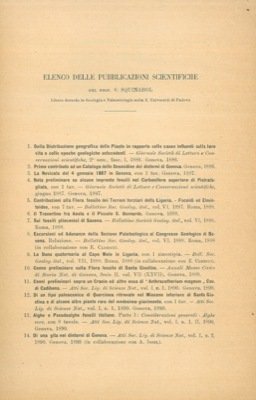 Elenco delle pubblicazioni scientifiche del Prof. S. Squinabol.