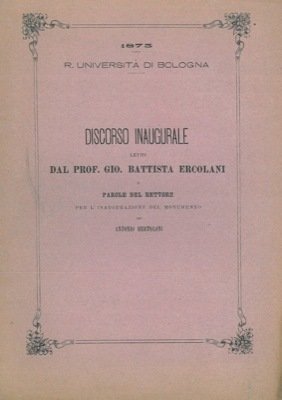 Discorso inaugurale e parole del Rettore per l'inaugurazione del monumento … | Immagine Gallery 1