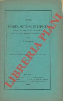Liste des genres, sections et espèces décrits par C.-F. Ancey …