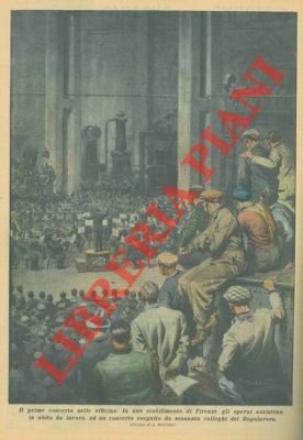 In uno stabilimento di Firenze gli operai assistono, in abito …