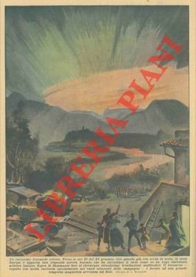 Stupenda aurora boreale apparsa verso le 21 del 25 gennaio …