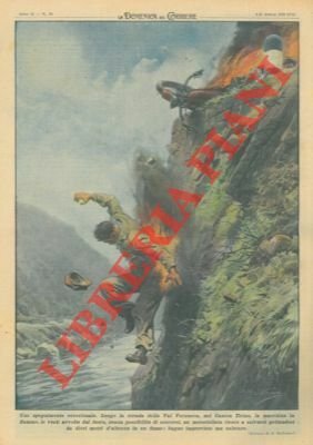 Lungo la strada della Val Verzasca, la macchina in fiamme, …