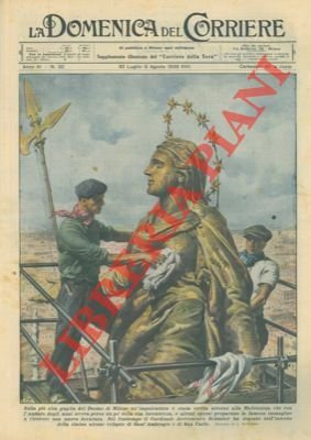 Sulla più alta guglia del Duomo di Milano un'impalcatura é …