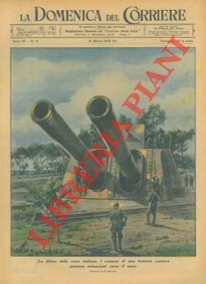 I cannoni di una batteria costiera italiana puntano minacciosi verso …