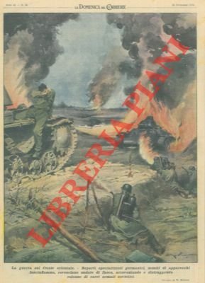 Sul fronte orientale, reparti specializzati germanici distruggono colonne di carri armati sovietici.