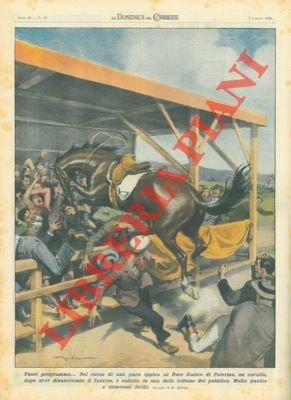 Durante una gara di ippica al Foro Italico di Palermo, un cavallo dopo aver disarcionato il fantino è saltato in una delle tribune, fra il pubblico.