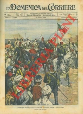 Arrivo del pellegrinaggio italiano col cardinale Ferrari a Gerusalemme.