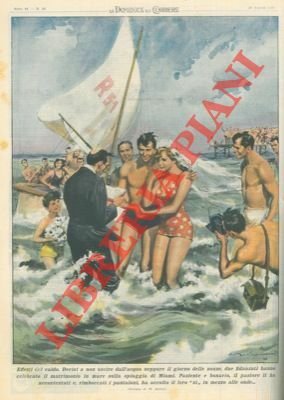 Due fidanzati celebrano il matrimonio in mare sulla spiaggia di …