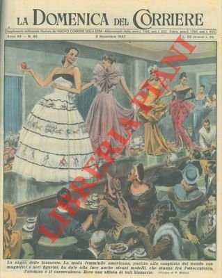 Sfilata di strani modelli femminili che stanno fra l'ottocentesco, l'atomico …