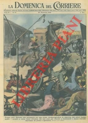 Durante una galoppata per una scena cinematografica, due attori spingono …