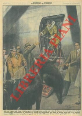 La partenza di tre orsi ammaestrati che, accompagnati dai domatori, …