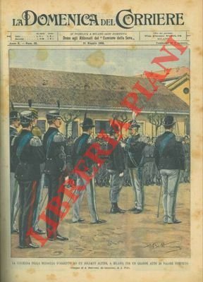 Consegna della Medaglia d'argento ad un valoroso soldato alpino.