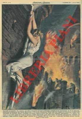 Un violento incendio è scoppiato di notte nell'antico castello in …