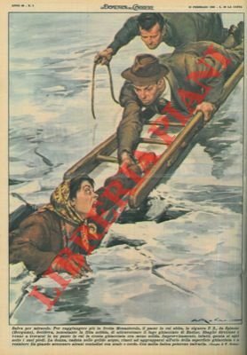 Contadini salvano una donna che, mentre attraversava il lago ghiacciato di Endine, cadeva nelle gelide acque.