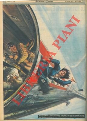 Hostess risucchiata dall'aria di un oblò di un aereo aperto …