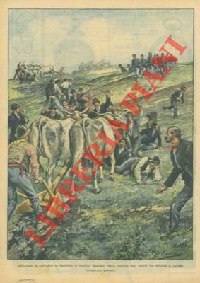 Agitazione di contadini a Perugia, barriere umane davanti agli aratri …