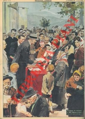 Abitanti di S. Marco d'Urri ricevono dalle mani del direttore …