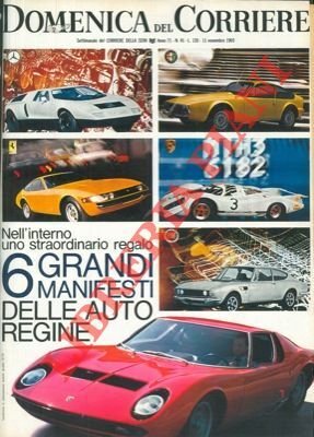 Sei grandi manifesti delle auto regine : Ferrari, Porsche, Mercedes, Alfa, Fiat.