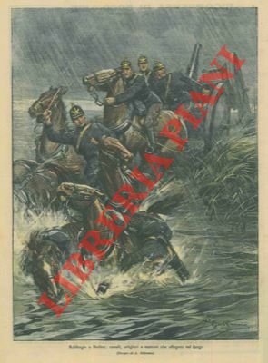 Cavalli, artiglieri e cannoni affogano nel fango, durante un nubifragio, …