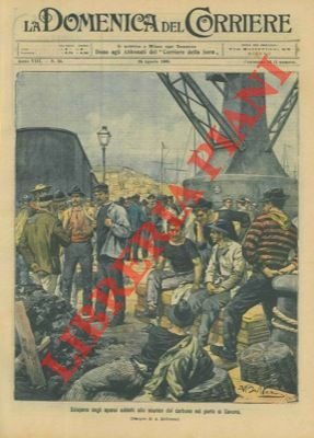 Sciopero degli operai addetti allo scarico del carbone nel porto …