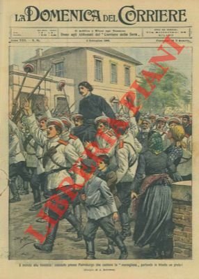 I cosacchi a Pietroburgo cantano la Marsigliese portando in trionfo un prete. Mondo alla rovescia.