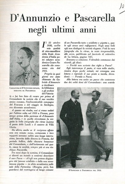 D'Annunzio e Pascarella negli ultimi anni.