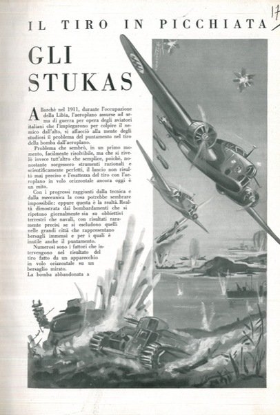 Il tiro in picchiata. Gli Stukas.