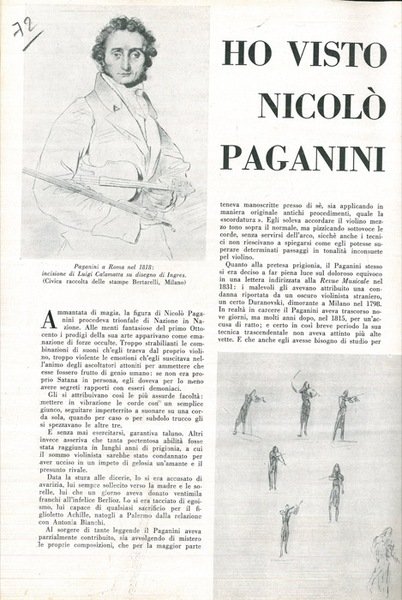 Ho visto Niccolò Paganini.