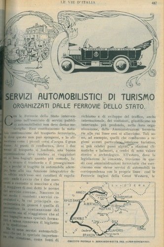 Servizi automobilistici di turismo organizzati dalle Ferrovie dello Stato.