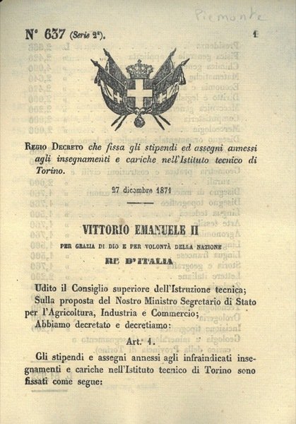 che fissa gli stipendi ed assegni annessi agli insegnamenti e … | Immagine Gallery 1