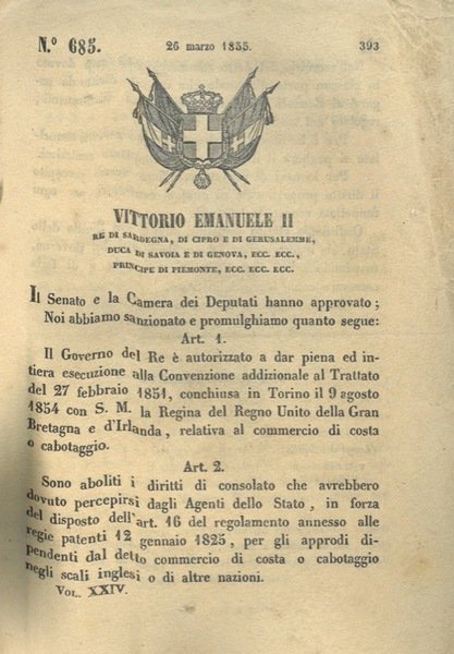 con cui si aboliscono i diritti di consolato per gli …