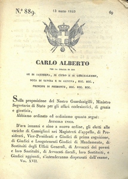 con cui si stabilisce che tutti gli impiegati della Magistratura …