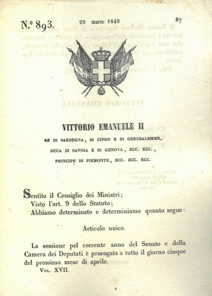 con cui si proroga la sessione per il corrente anno … | Immagine Gallery 1