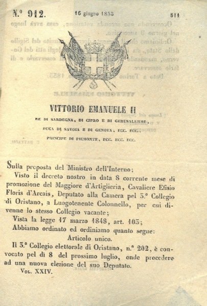 con cui si convoca il collegio elettorale di Oristano per …