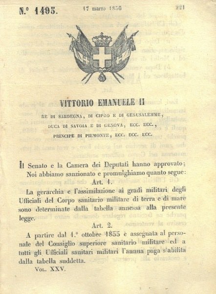 con cui si determina la gerarchia degli ufficiali del Corpo …