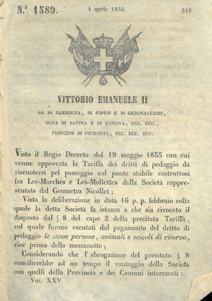 con cui si danno disposizioni sul pagamento del pedaggio sul …