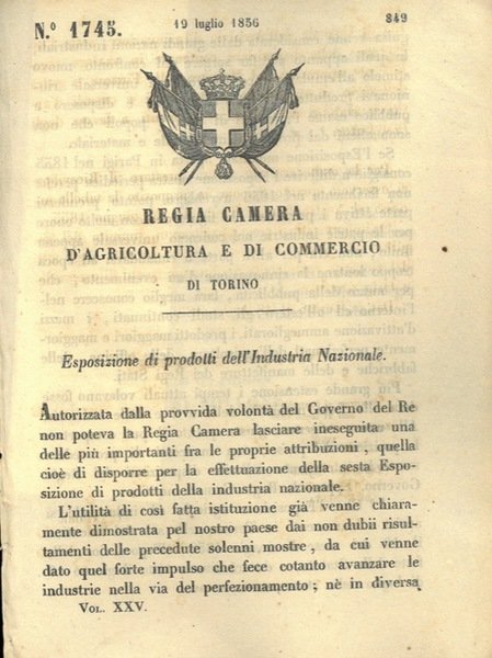 con cui si danno alcune disposizioni sui prodotti dell'Industria per …