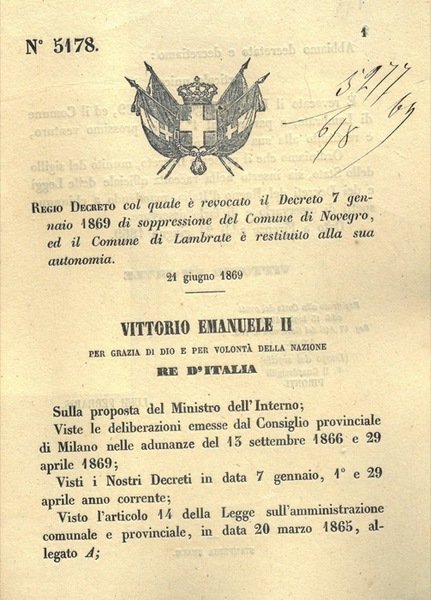 col quale è revocato il decreto 7 gennaio 1869 di …