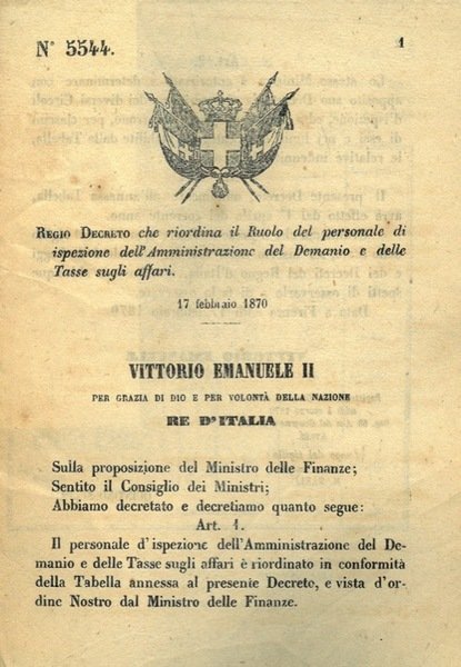 che riordina il ruolo del personale di ispezione dell'Amministrazione del …