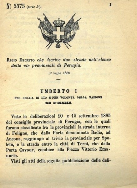 che iscrive due strade nell'elenco delle vie provinciali di Perugia. | Immagine principale