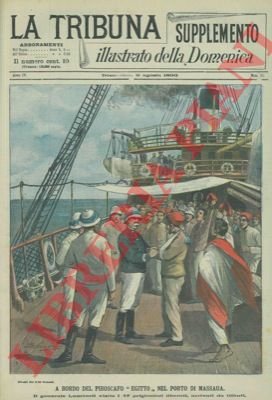 A bordo del piroscafo "Egitto" nel porto di Massaua. Il …