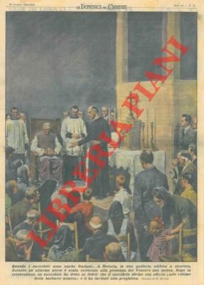 A Brescia, in una galleria adibita a ricovero, durante un …